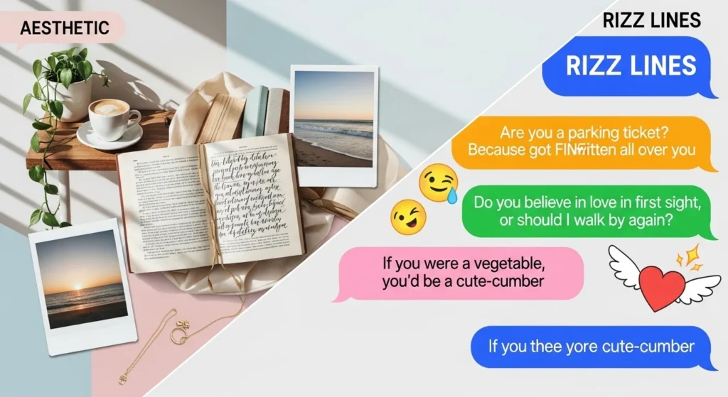 Aesthetic and Aesthetic Rizz Lines