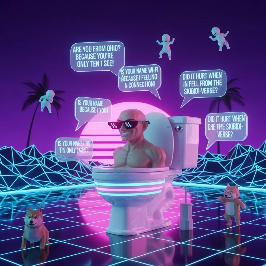 Aesthetic skibidi toilet rizz lines