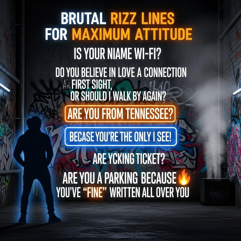 Brutal Rizz Lines for Maximum Attitude