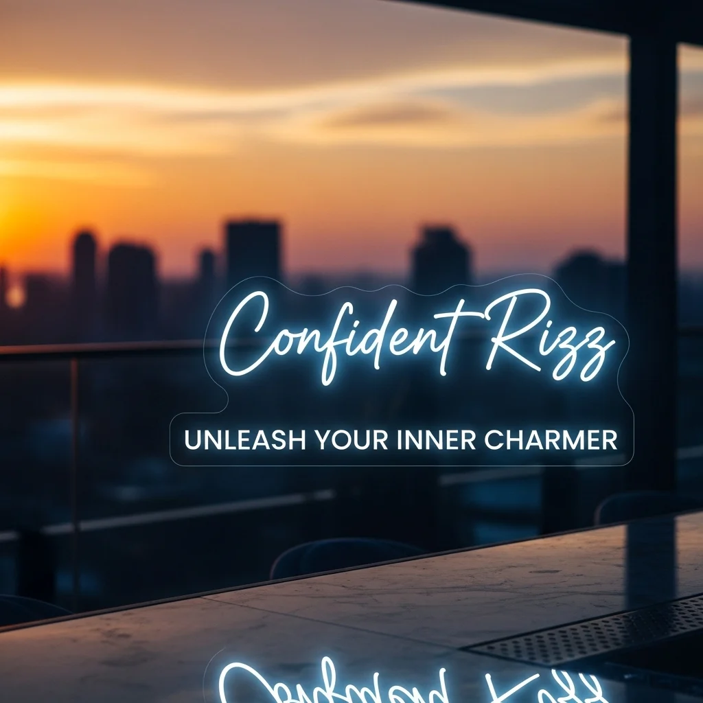 Confident Rizz Background Quotes