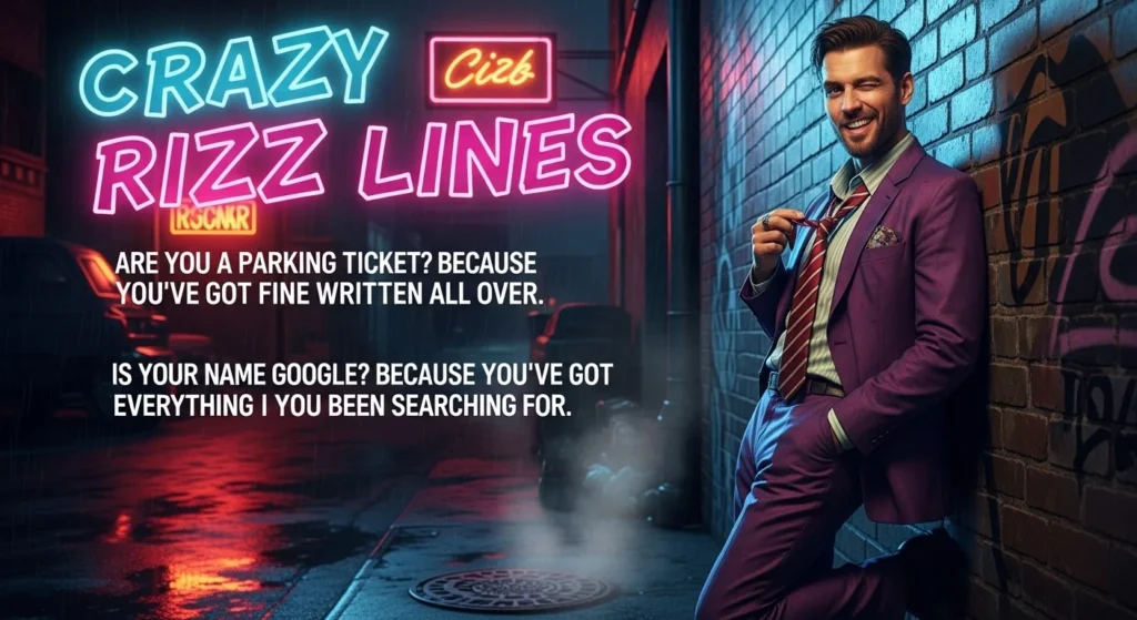 Crazy Rizz Lines with Bold and Dramatic Vibes