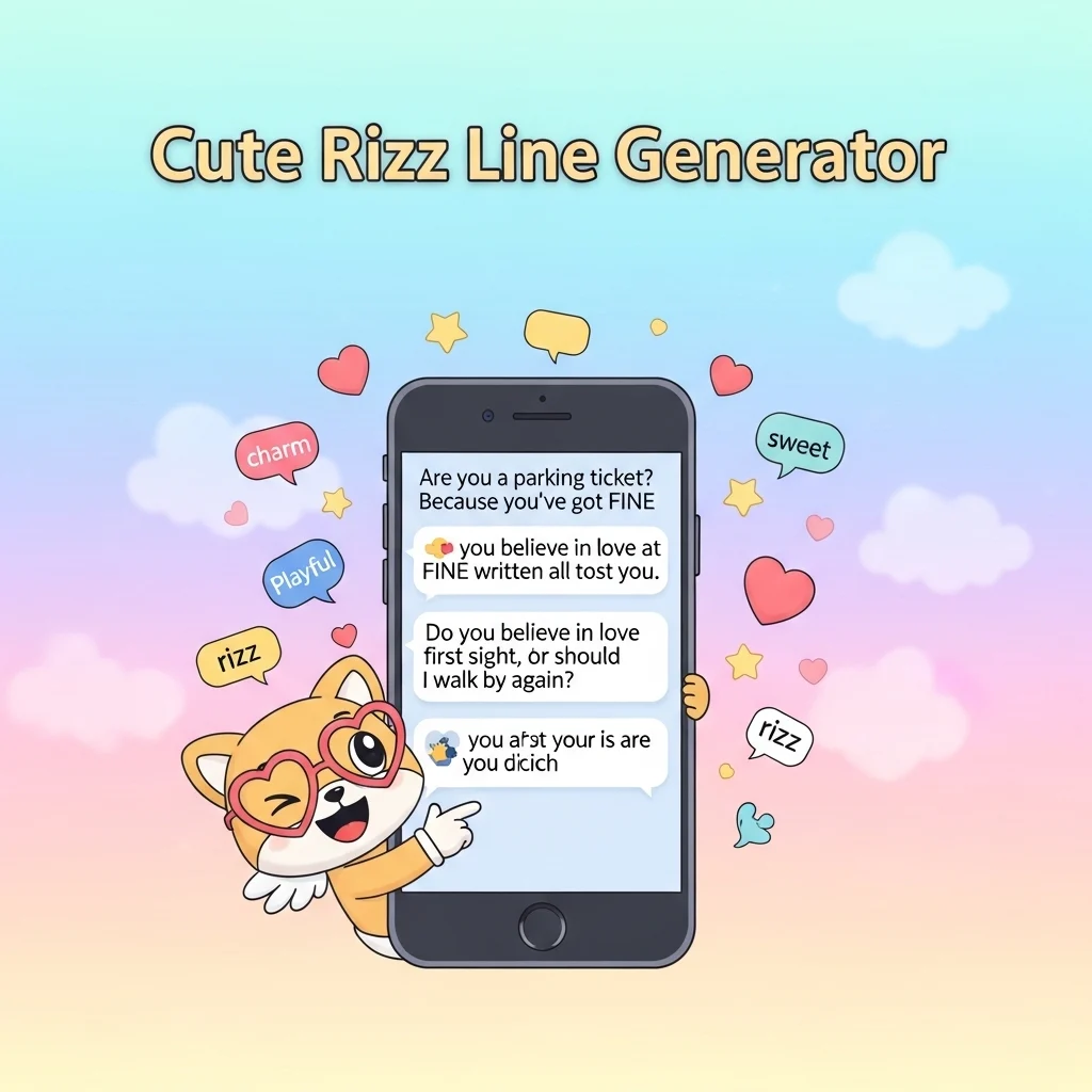 Cute Rizz Line Generator for Sweet and Playful Charm