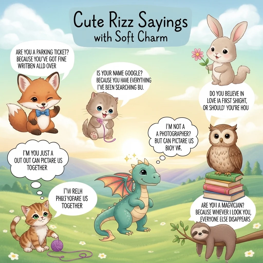 Cute Rizz Sayings with Soft Charm