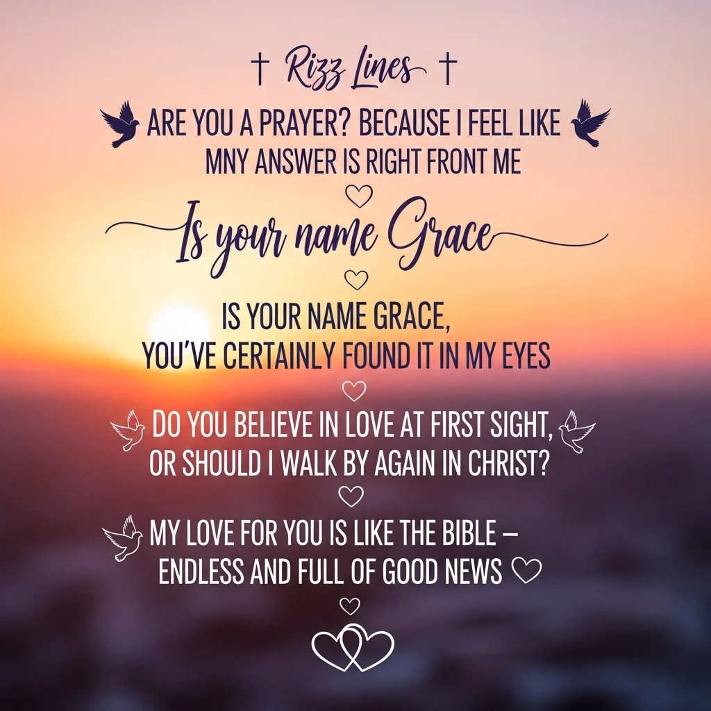 Romantic Christian Rizz Lines for Deep Connections