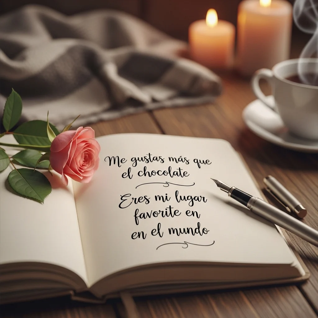 Romantic Rizz Lines in Spanish with Soft Energy