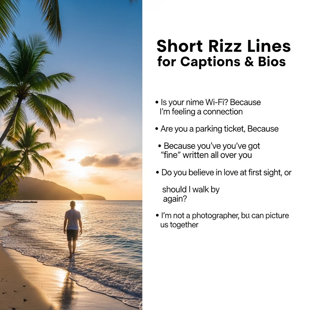 Short Rizz Lines for Captions and Bios