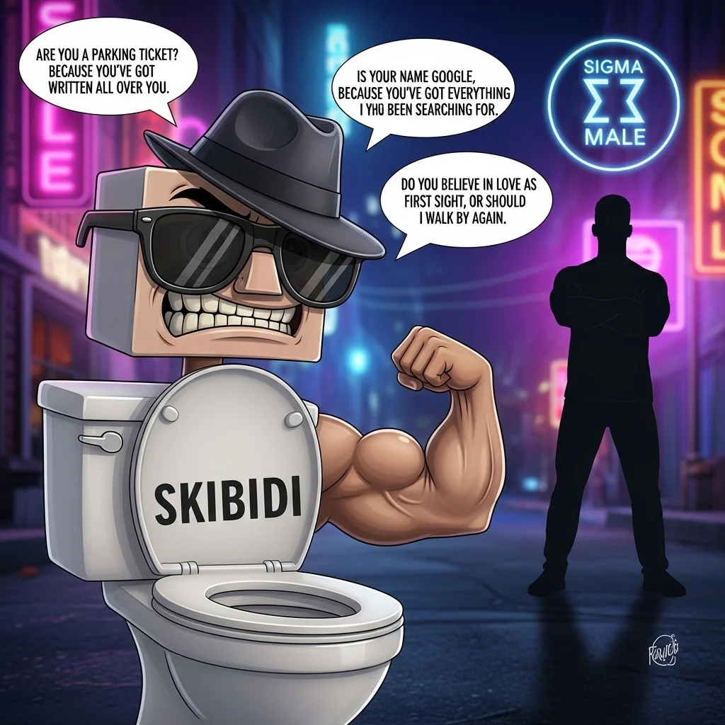 Sigma male skibidi rizz lines