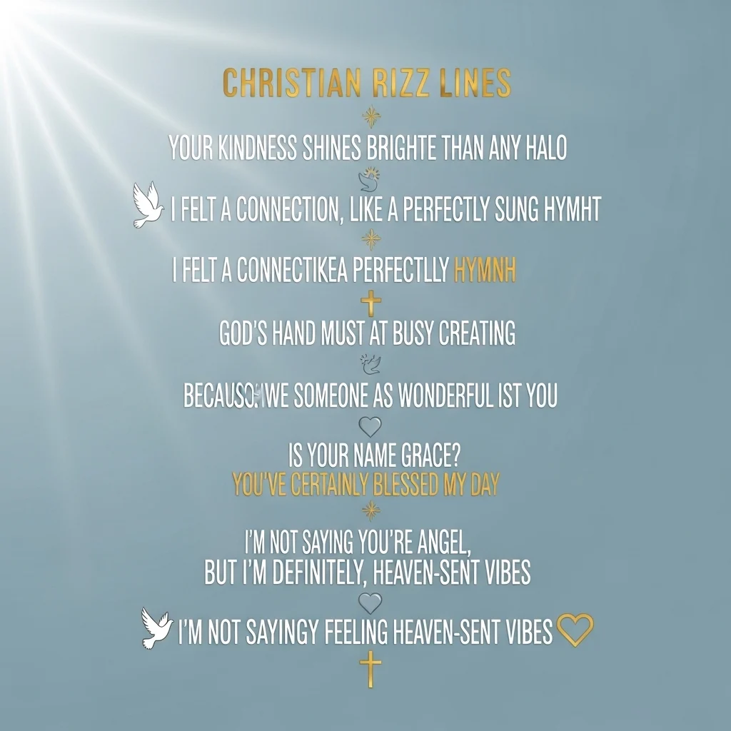 Smooth Christian Rizz Lines for Confident Moments