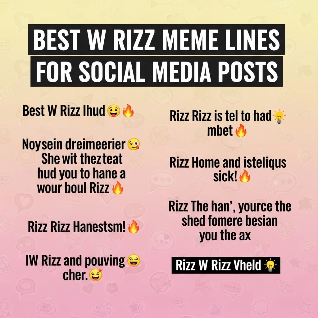 Best W Rizz Meme Lines for Social Media Posts
