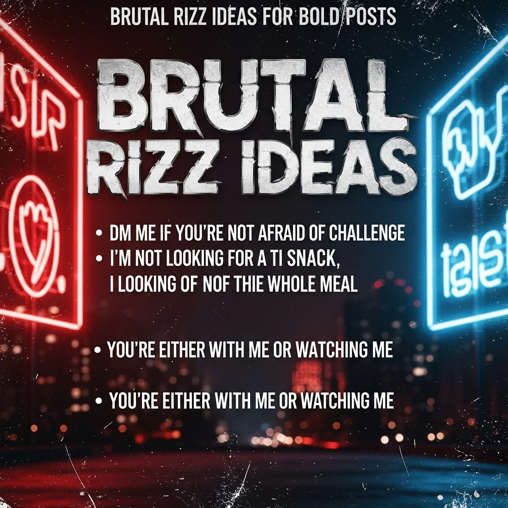 Brutal Rizz Ideas for Bold Posts
