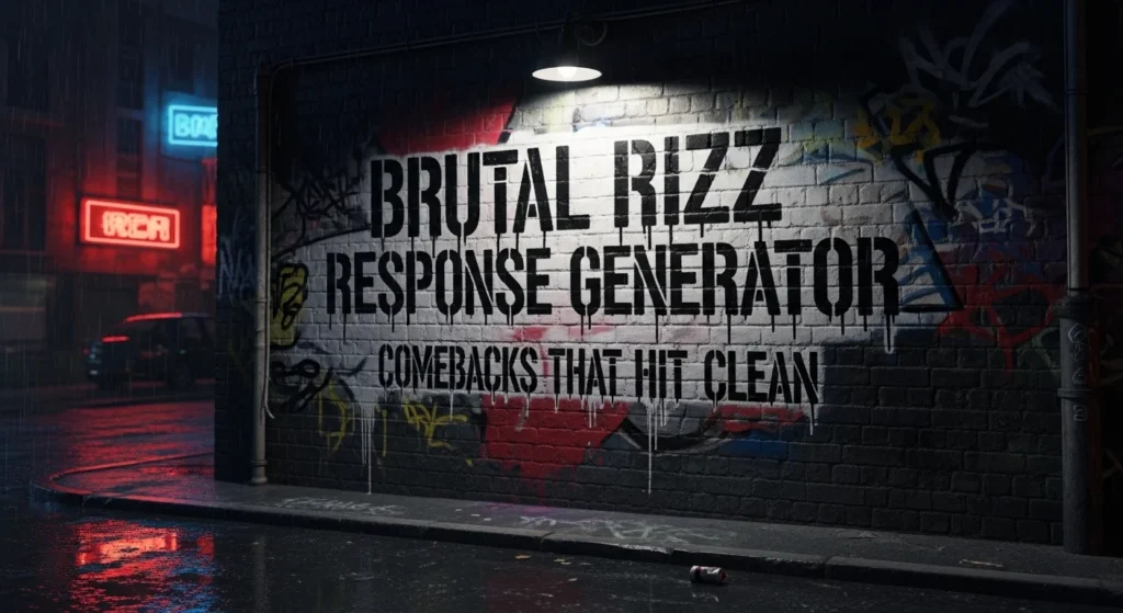 Brutal Rizz Response Generator Comebacks That Hit Clean