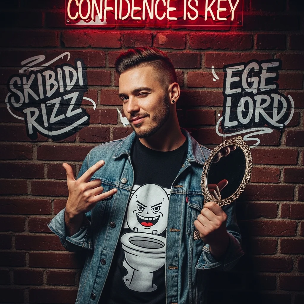 Confident skibidi edge rizz lines