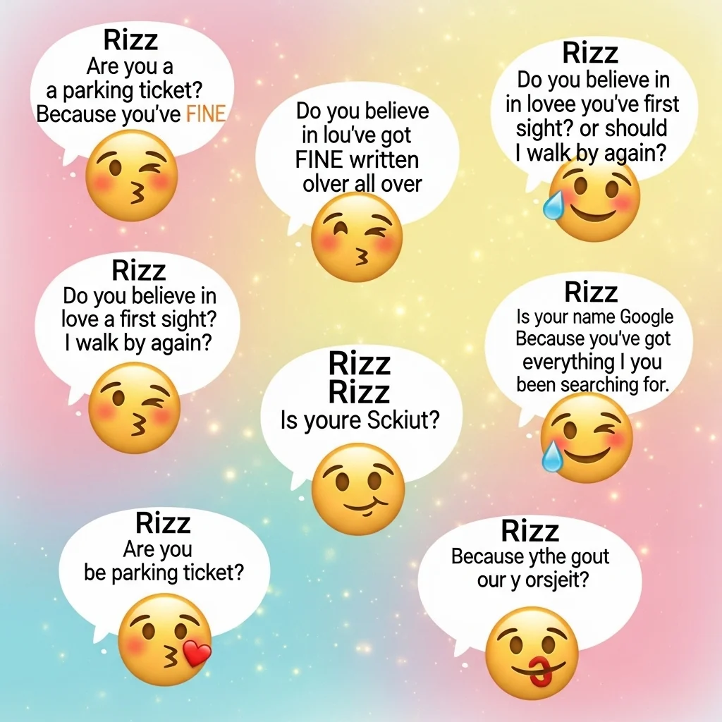 Cute Rizz Emoji Meme Lines for Soft Vibes