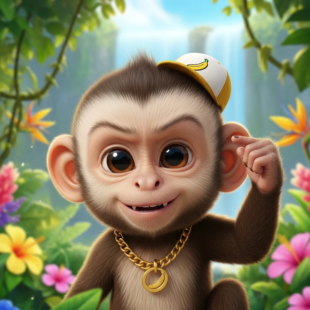 Cute Rizz Monkey Wallpaper for Fun Screens