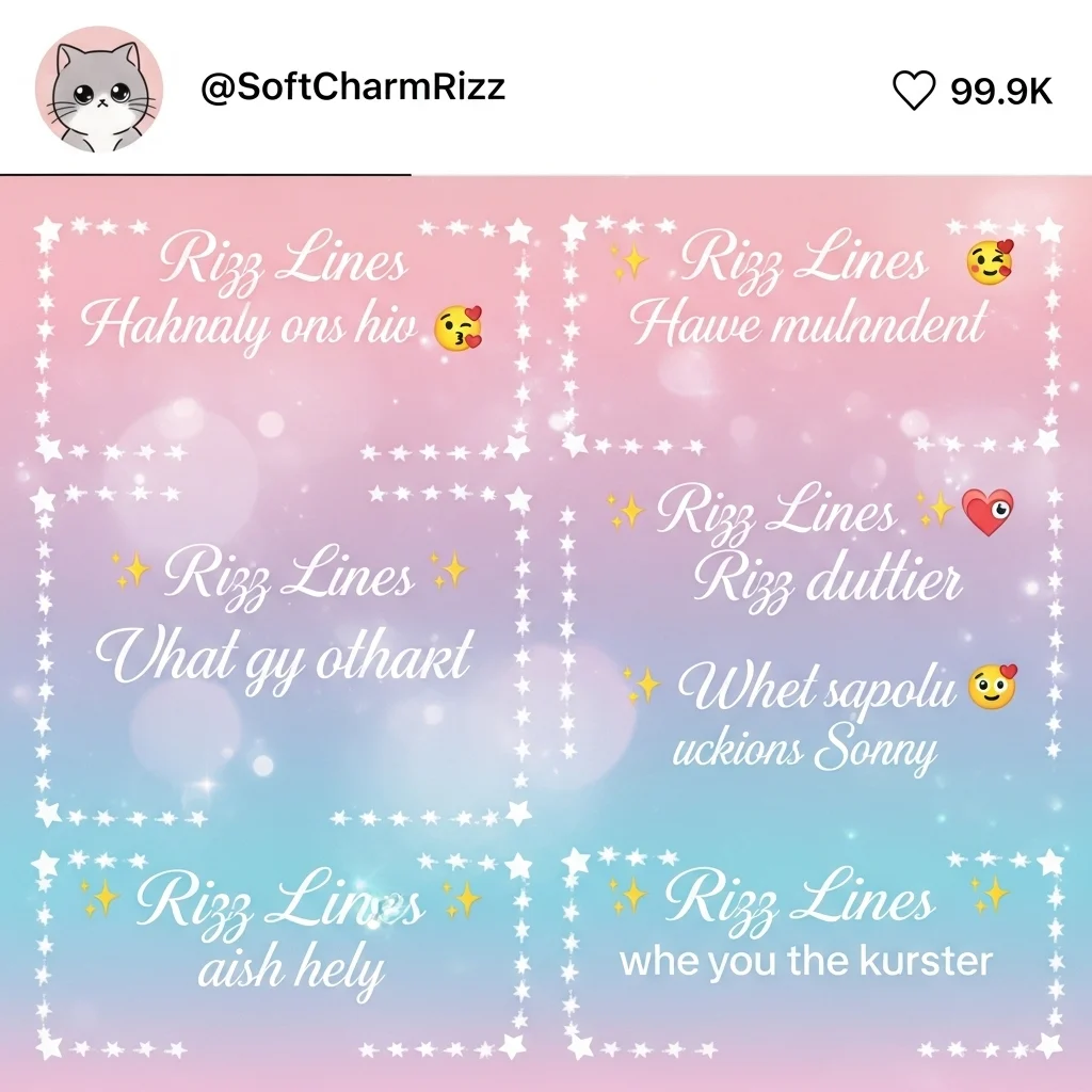 Cute TikTok Rizz Lines with Soft Charm