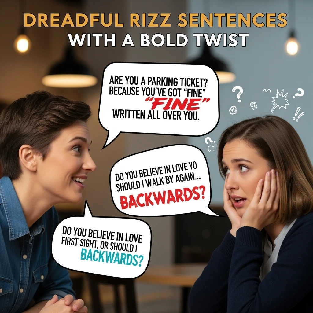 Dreadful Rizz Sentences with a Bold Twist