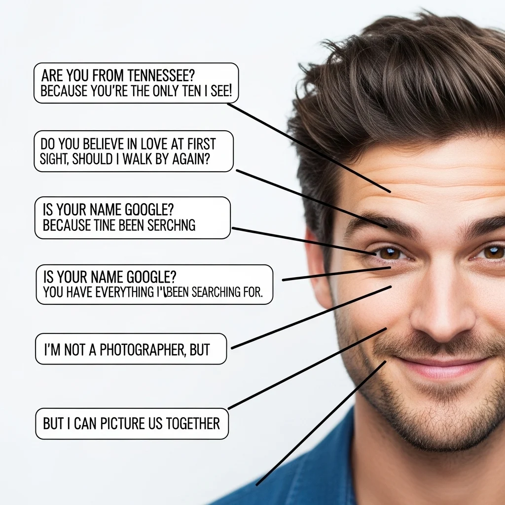 Flirty rizz meme face lines