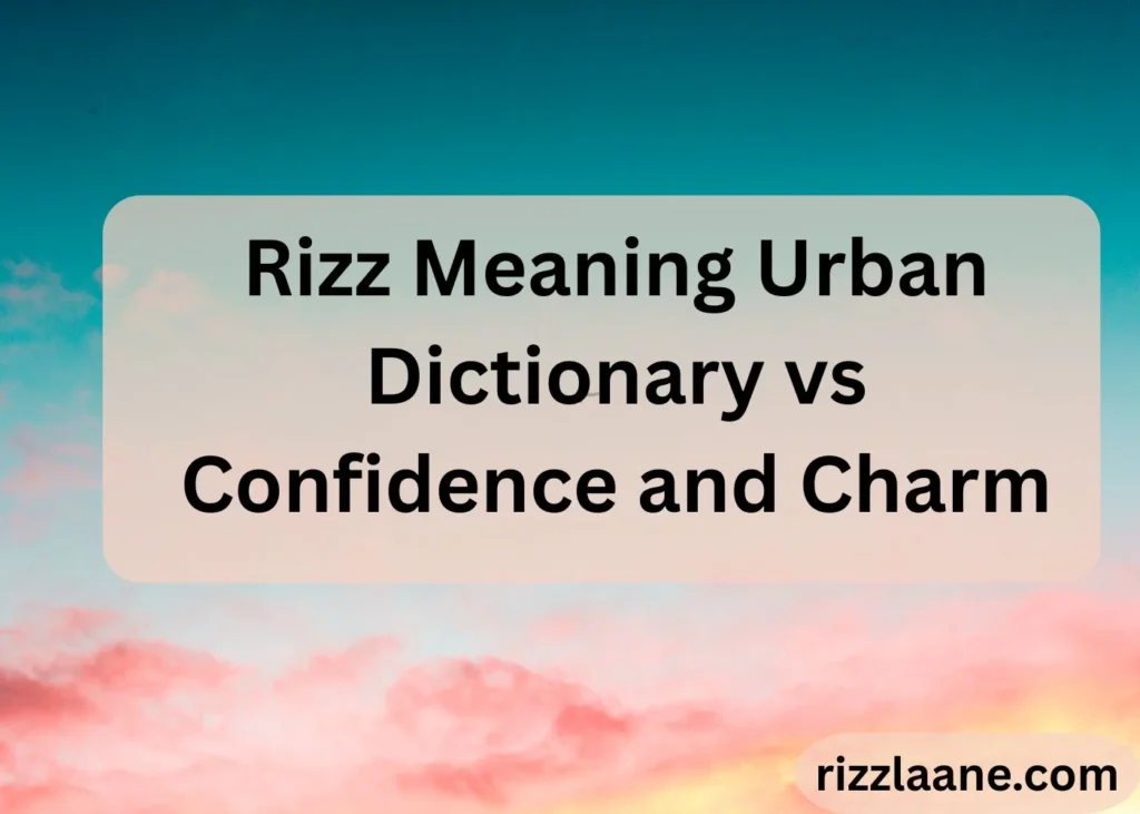 Rizz Meaning Urban Dictionary