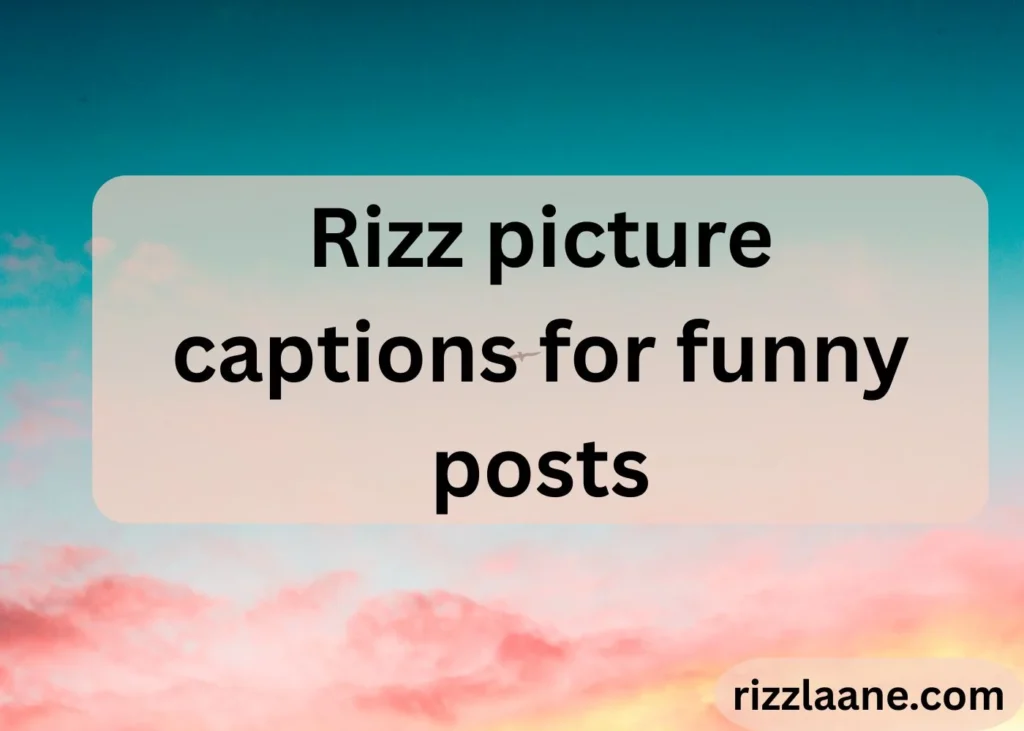 Rizz picture captions for funny posts