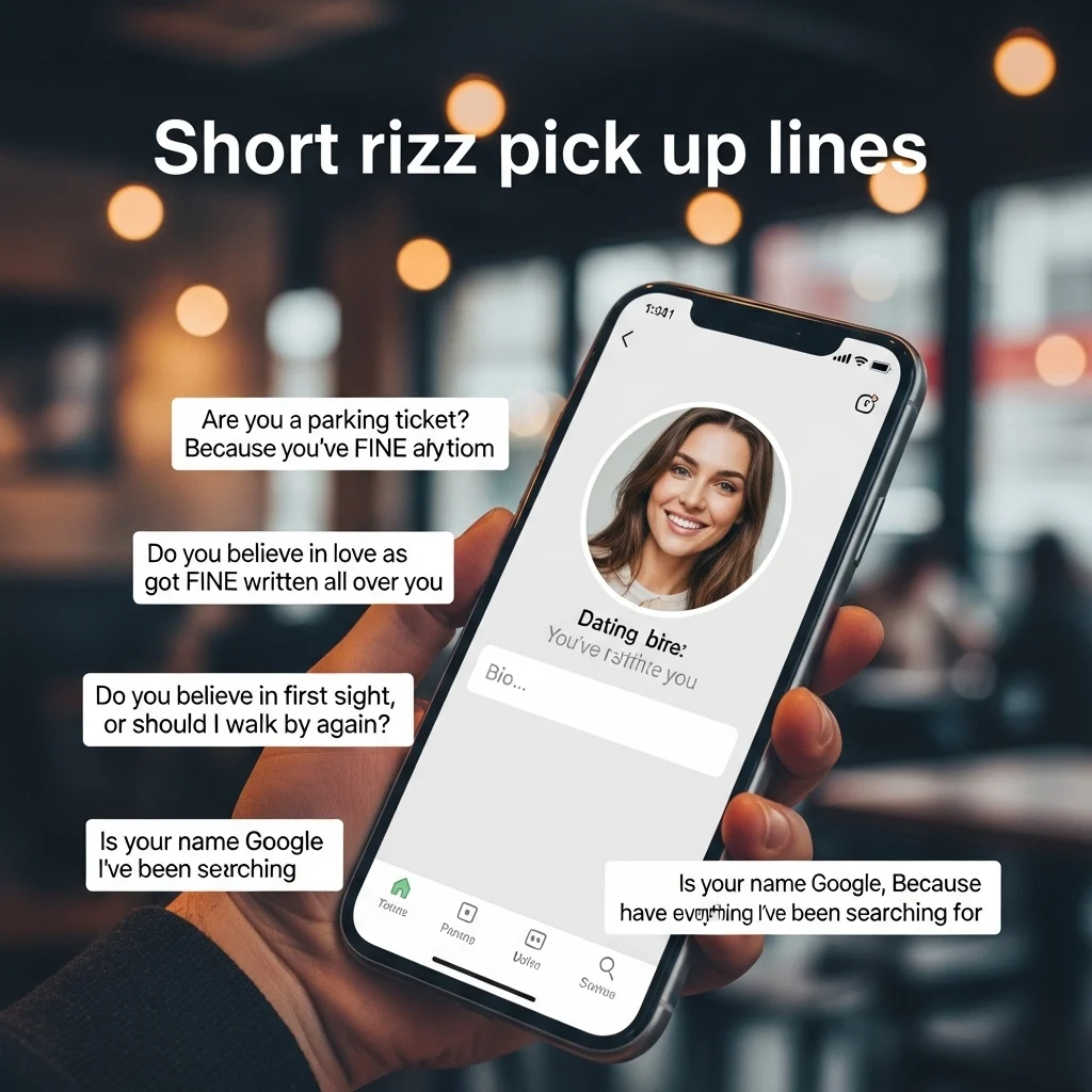 Short rizz pick up lines for captions and bios