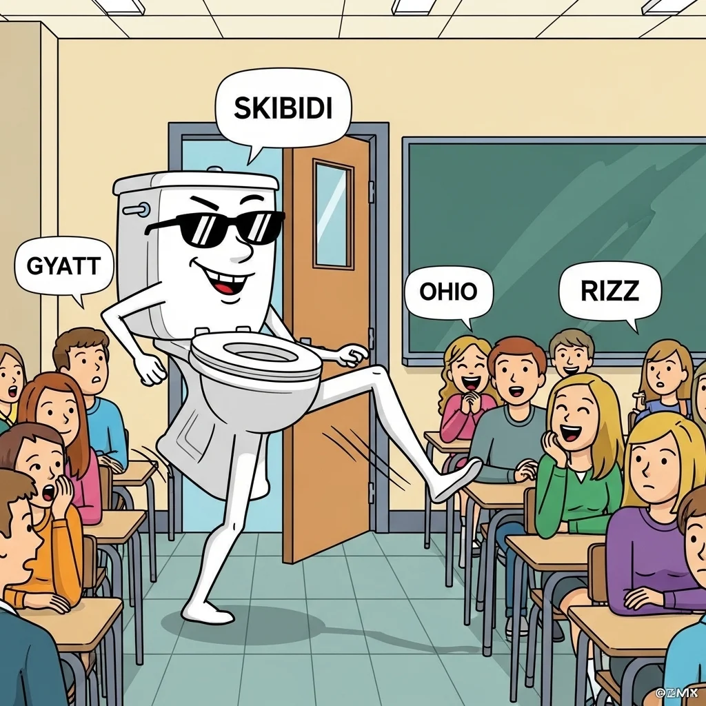 Skibidi Gyatt Ohio Rizz as a Meme Style