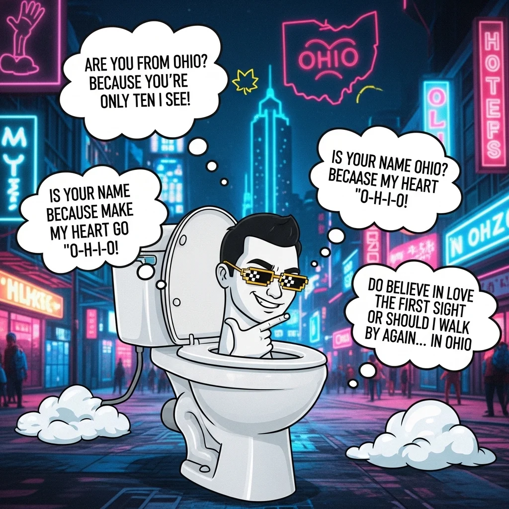 Skibidi Toilet Rizz Ohio Lines for Instagram