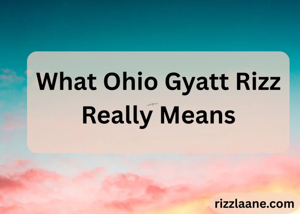 Ohio Gyatt Rizz