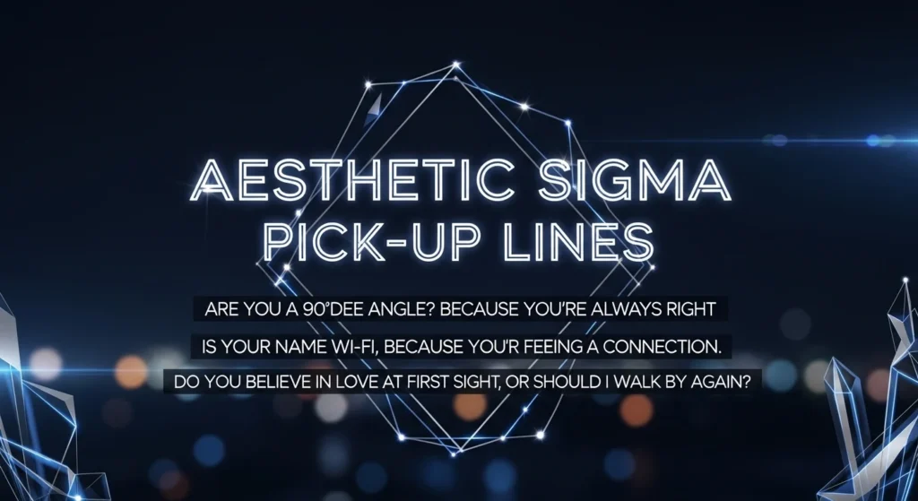 Aesthetic Sigma Pick Up Lines for Cool Vibes
