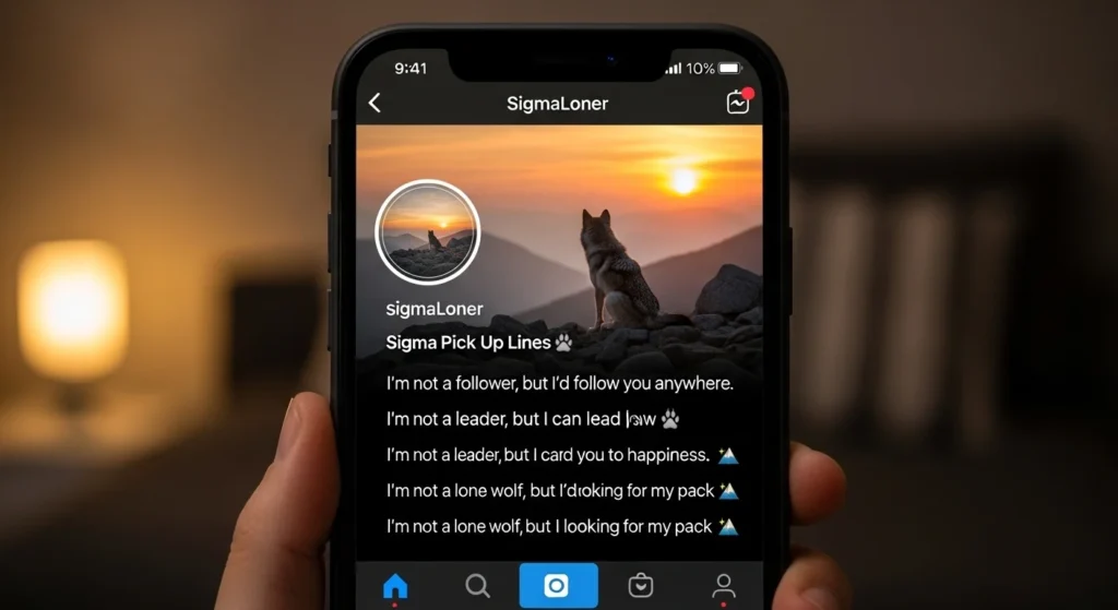 Sigma Pick Up Lines for Instagram Bios
