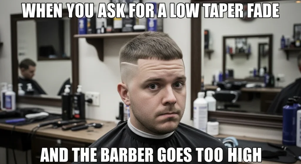 Low Taper Fade Meme Captions