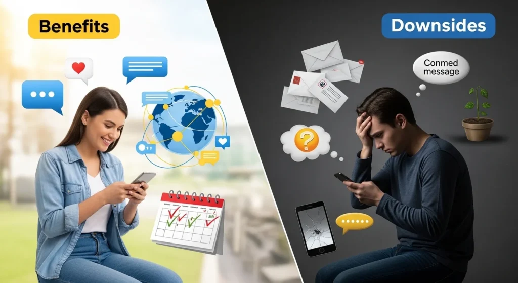 Benefits and Downsides of Texting More Suddenly