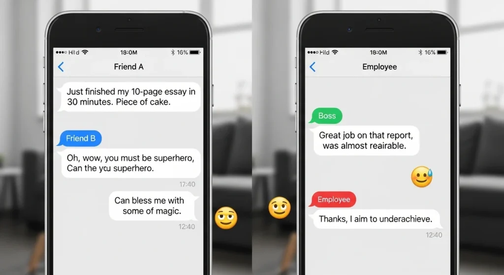 Examples of Sarcasm in Texting (Real-Life Scenarios)