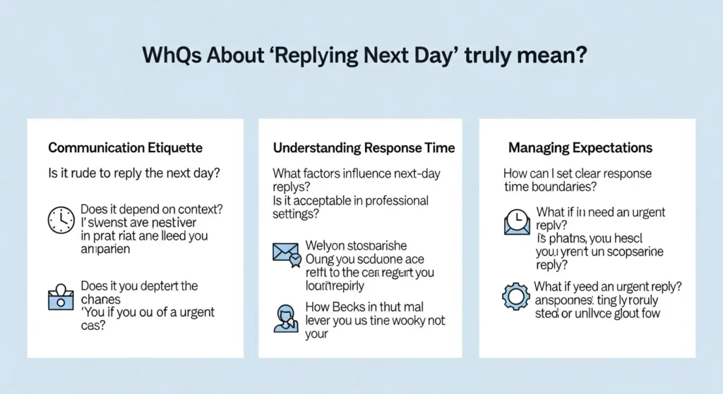 FAQs About Replying Next Day Meaning