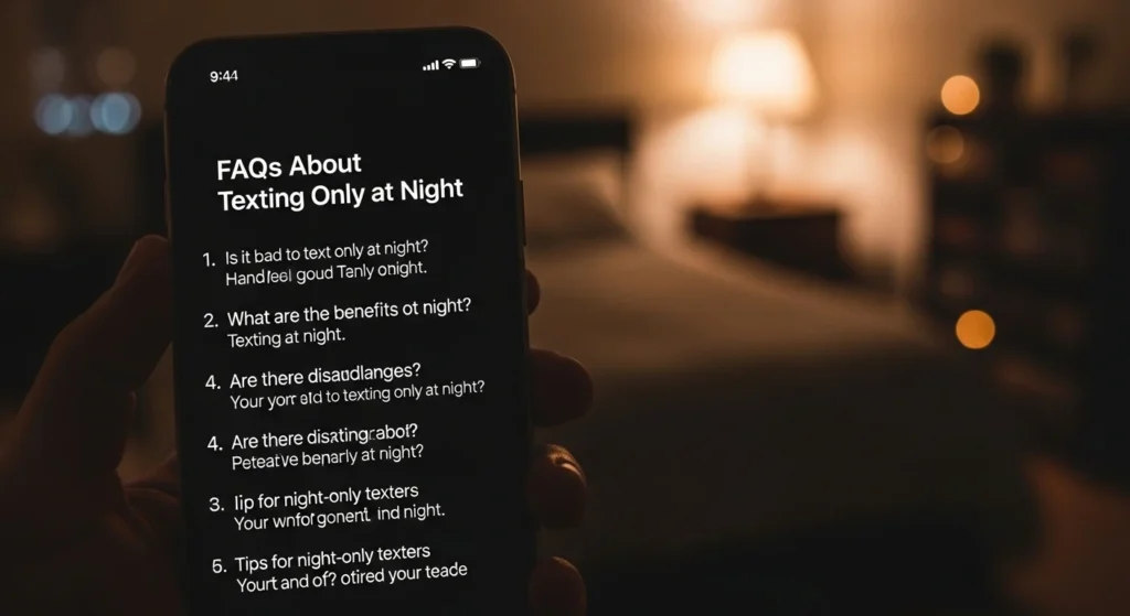 FAQs About Texting Only at Night