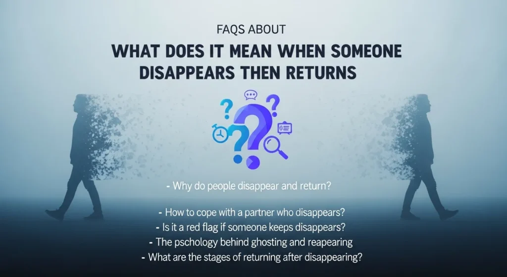 FAQs About “What Does It Mean When Someone Disappears Then Returns”