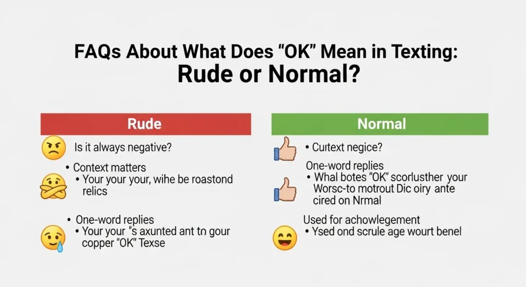 FAQs About What Does OK Mean in Texting Rude or Normal