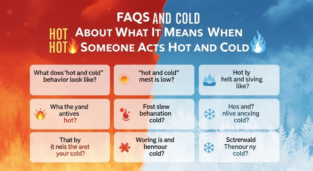 FAQs About What It Means When Someone Acts Hot and Cold
