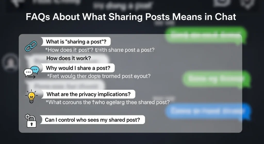 FAQs About What Sharing Posts Means in Chat