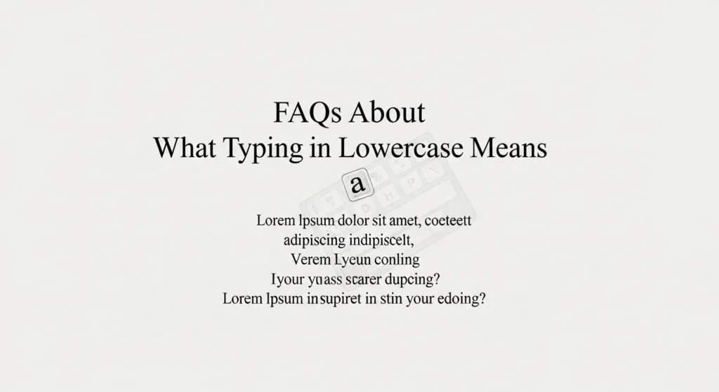 FAQs About What Typing in Lowercase Means