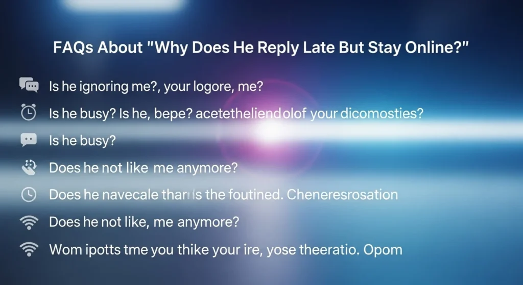 FAQs About “Why Does He Reply Late But Stay Online”