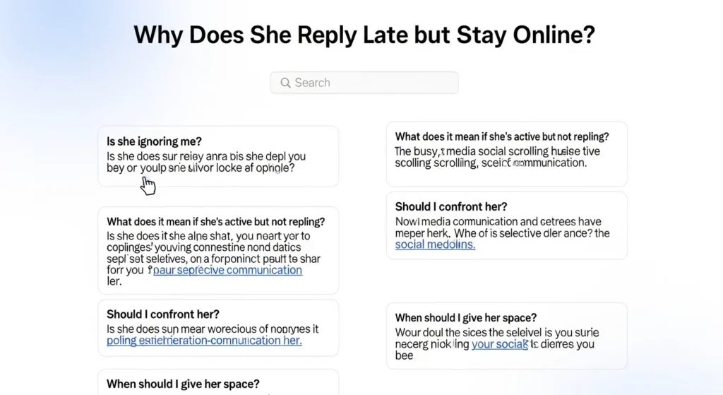 FAQs About “Why Does She Reply Late but Stay Online”