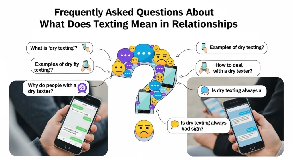 Frequently Asked Questions About What Does Dry Texting Mean in Relationships