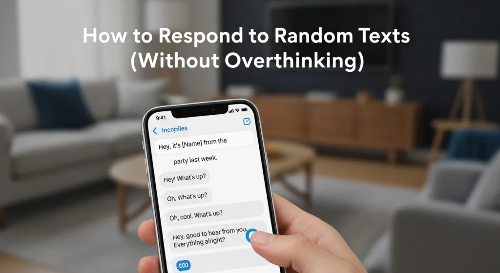 How to Respond to Random Texts (Without Overthinking)