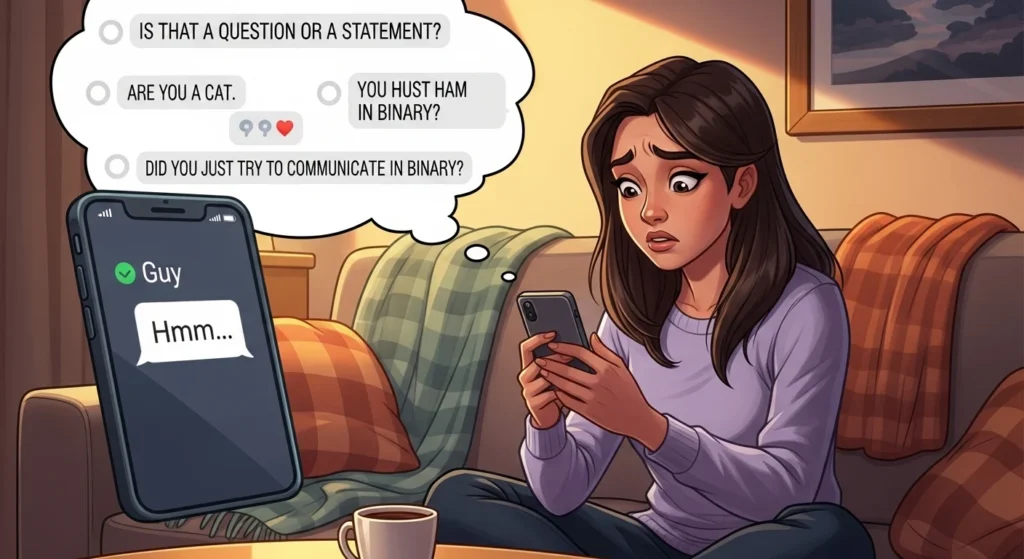 How to Respond When a Guy Texts “Hmm”