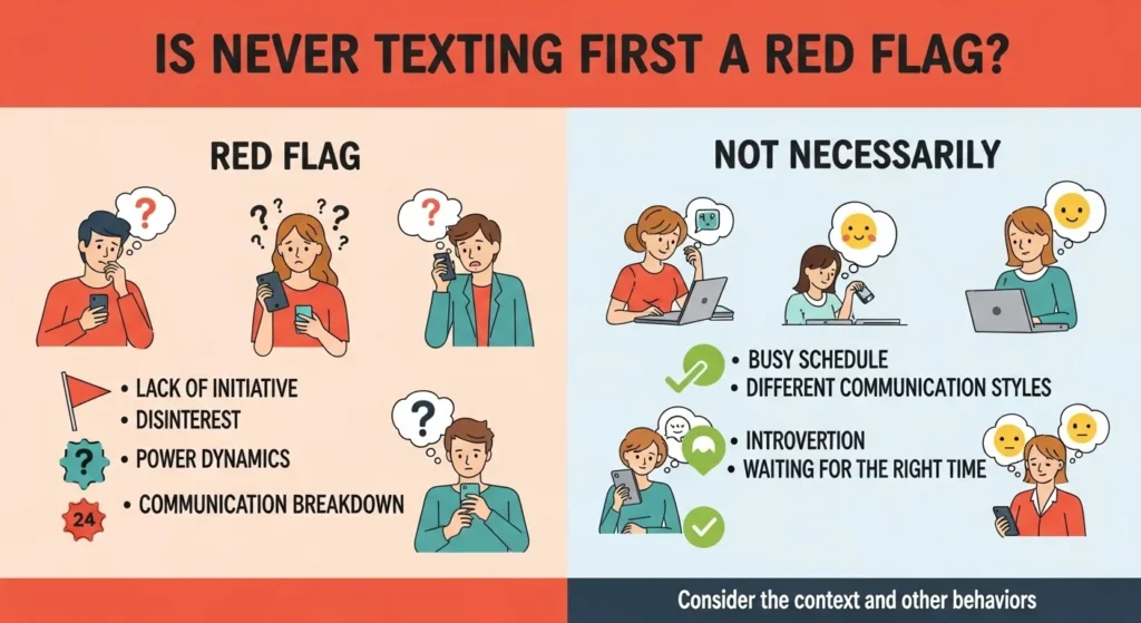 Is Never Texting First a Red Flag?