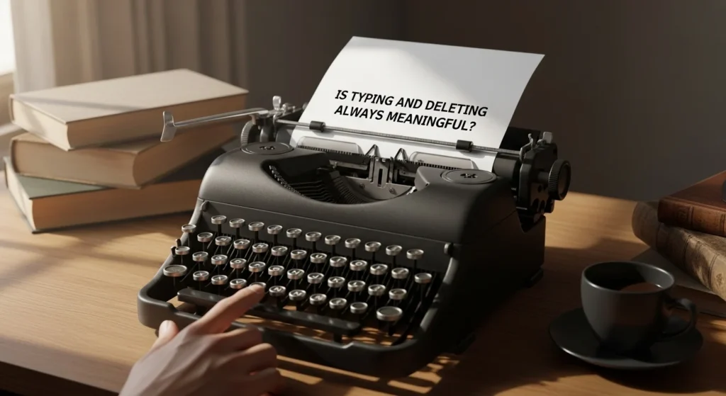 Is Typing and Deleting Always Meaningful?