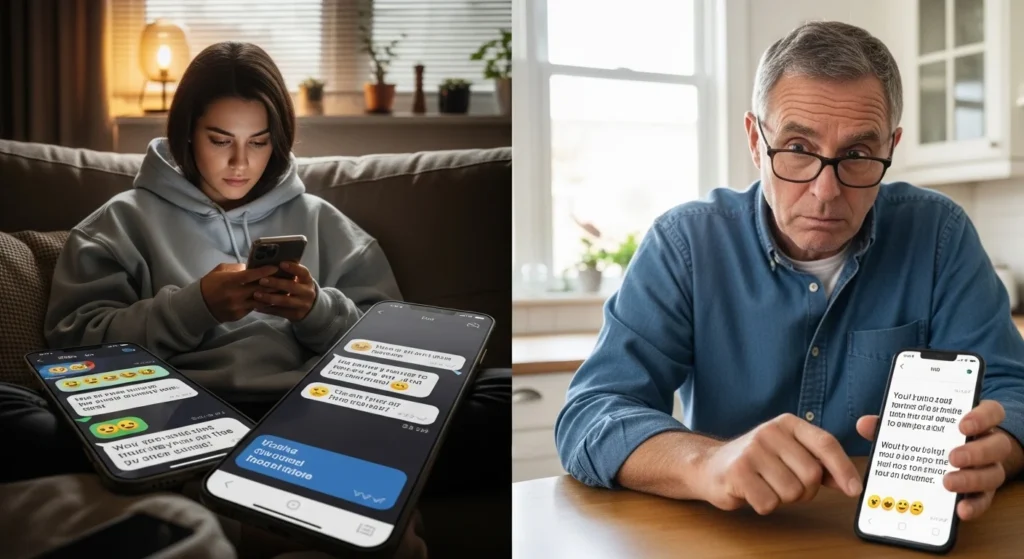 Real-Life Scenarios of Copying Texting Style