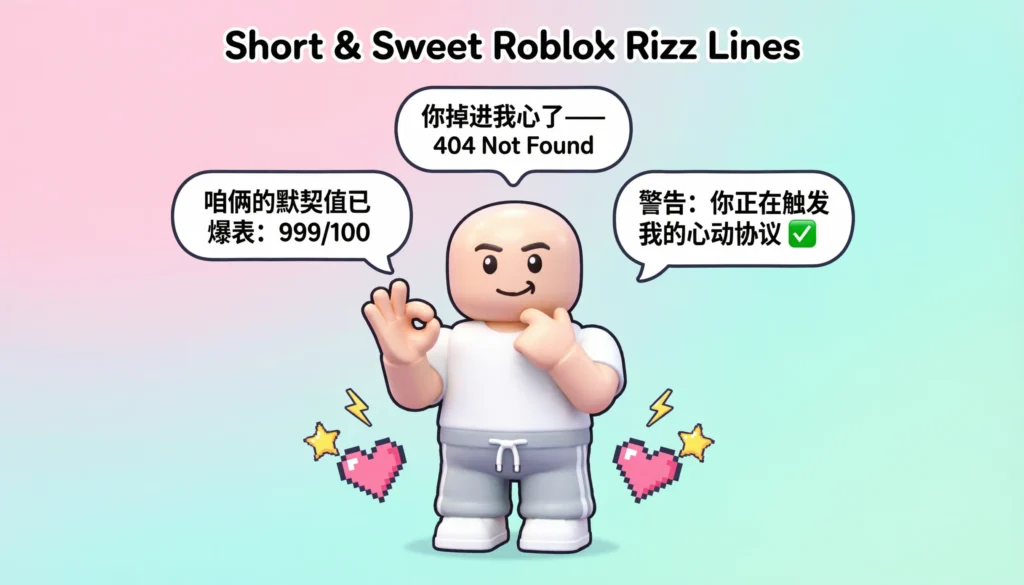 Short & Sweet Roblox Rizz Lines