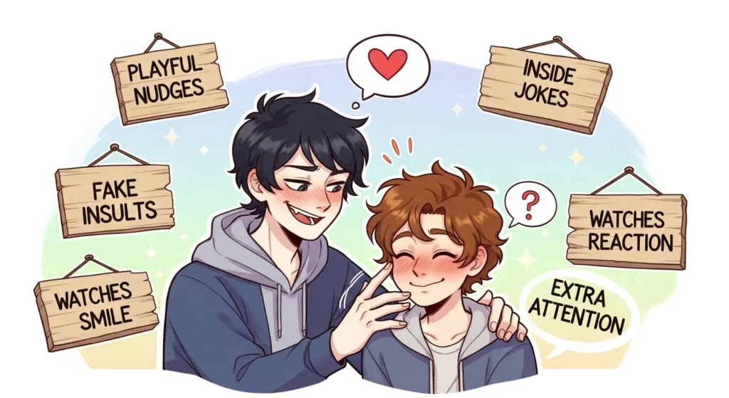 Signs He Teases You Because He Likes You