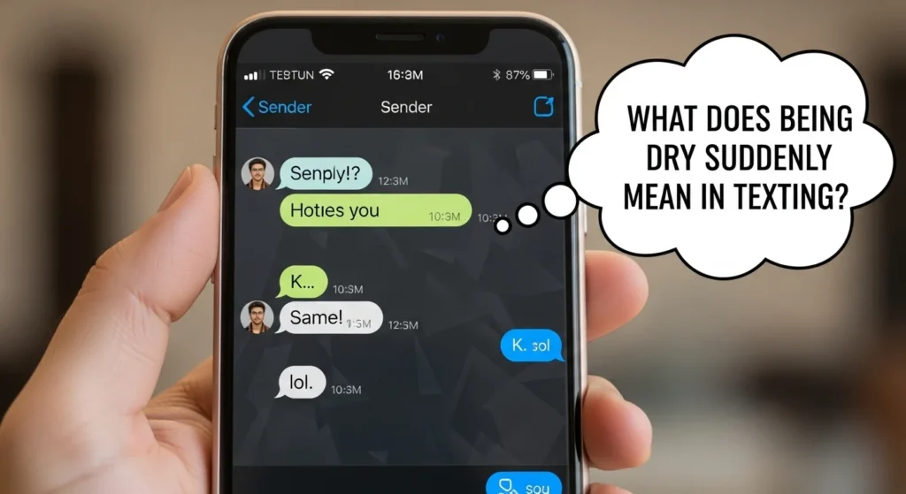 What Does Being Dry Suddenly Mean in Texting?